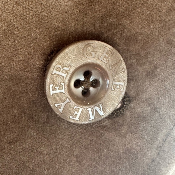 Gene Meyer Vintage Taupe Velvet Blazer Women’s 10 Luxury Business Casual Jacket - Picture 11 of 12